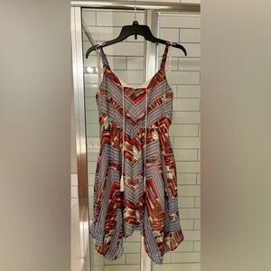 As U Wish spaghetti strap, handkerchief hem sundress, Size S